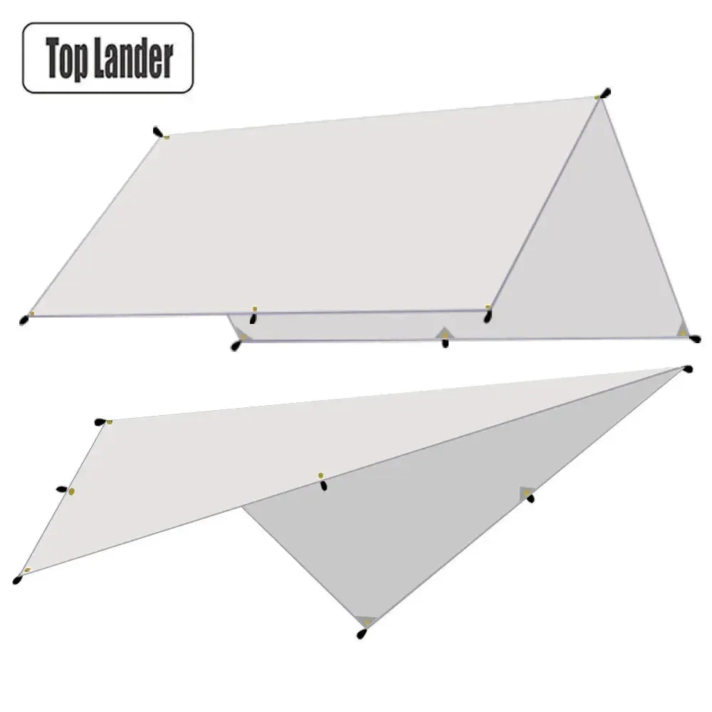 Ultralight Waterproof Tarp Tent 4x4m 5x3m 4x3m 3x3m Camping Awning Sun Shelter Garden Canopy for Outdoor Beach Hiking