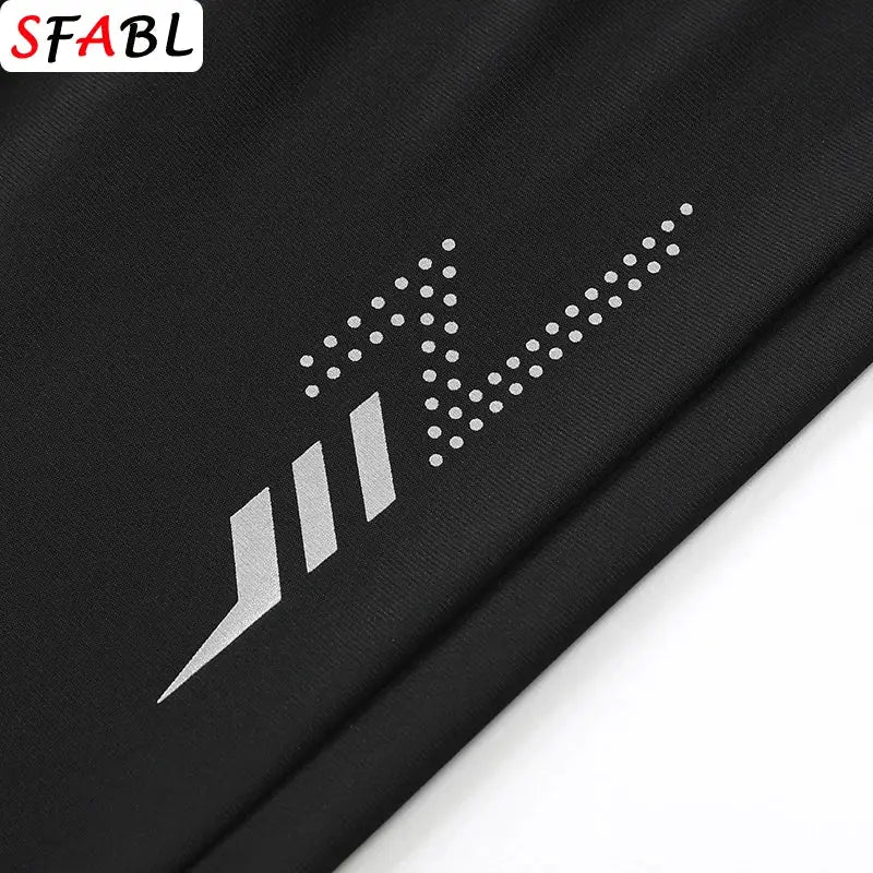 Men's black sports shorts by Simples Market with SFABL logo print