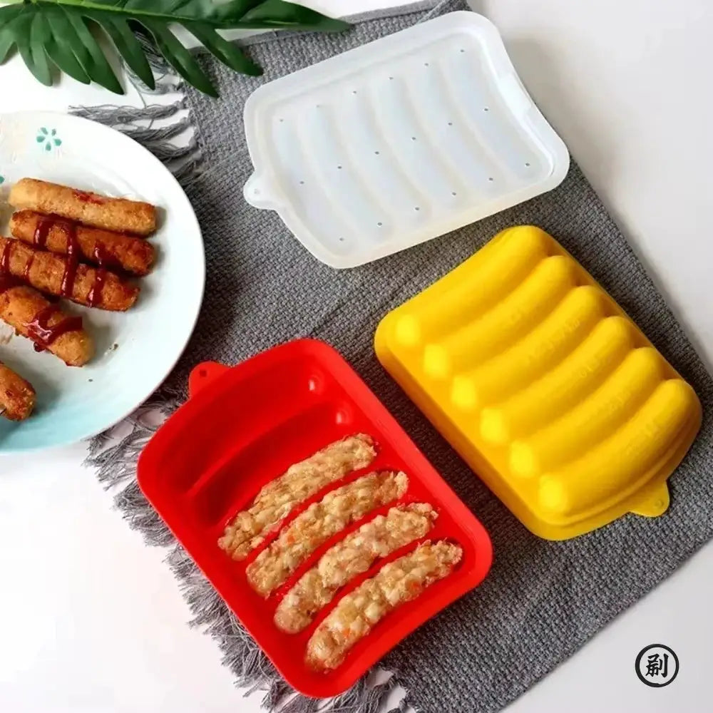 DIY Food Grade Silicone Sausage Mold for Home Use, Baby Food Supplements, Hot Dogs, Ham, Sausage Baking Mold