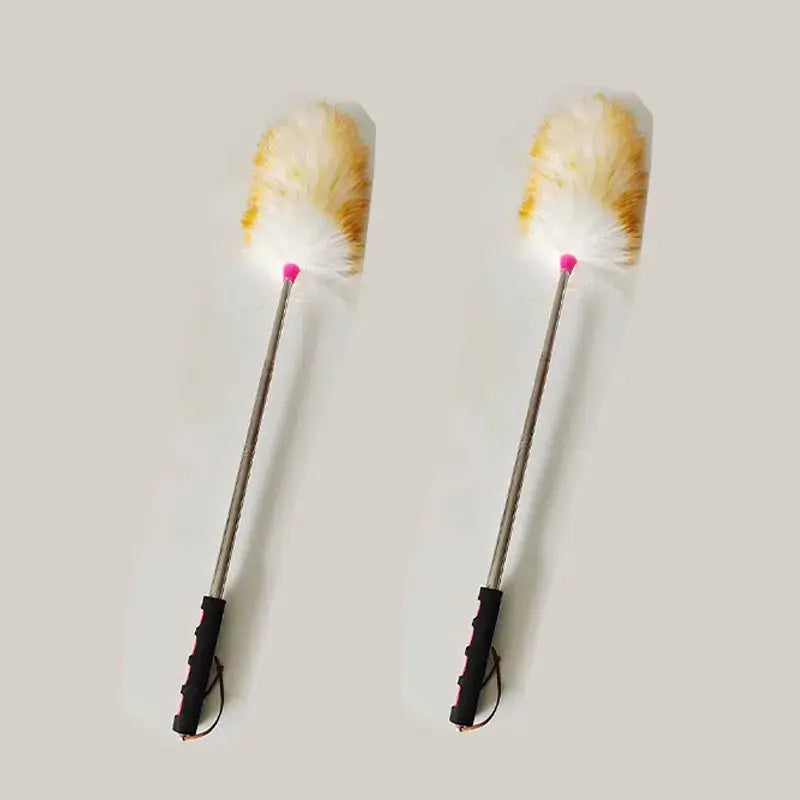 Scalable Wool Duster For Home And Car Cleaning Washable Dust Brush Gentle On Delicate Surfaces