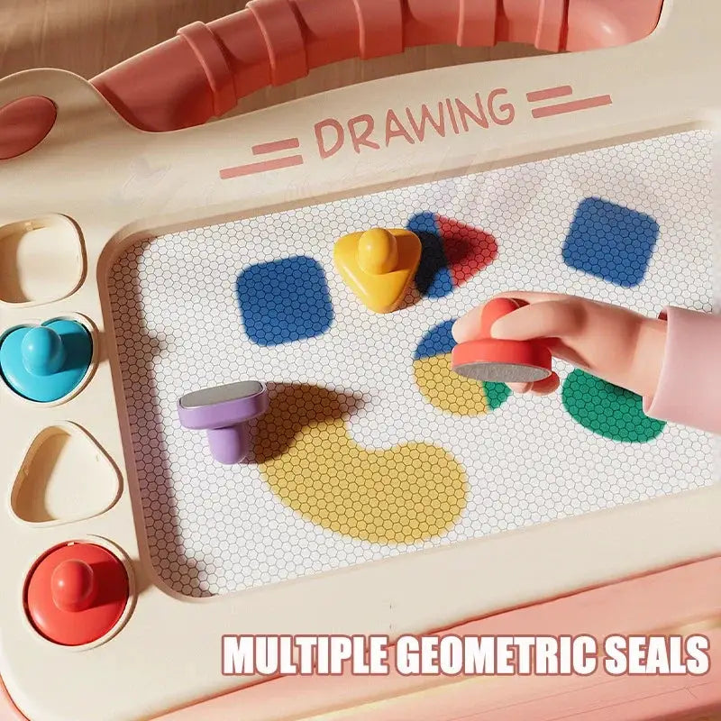 Kids Magnetic Drawing Board Cartoon Graffiti Toy Montessori Learning Toy For Kids