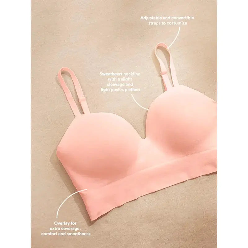 Plus Size Wireless Seamless Body Shaping Bra With Fixed Cup Traceless Underwear For Comfortable Support