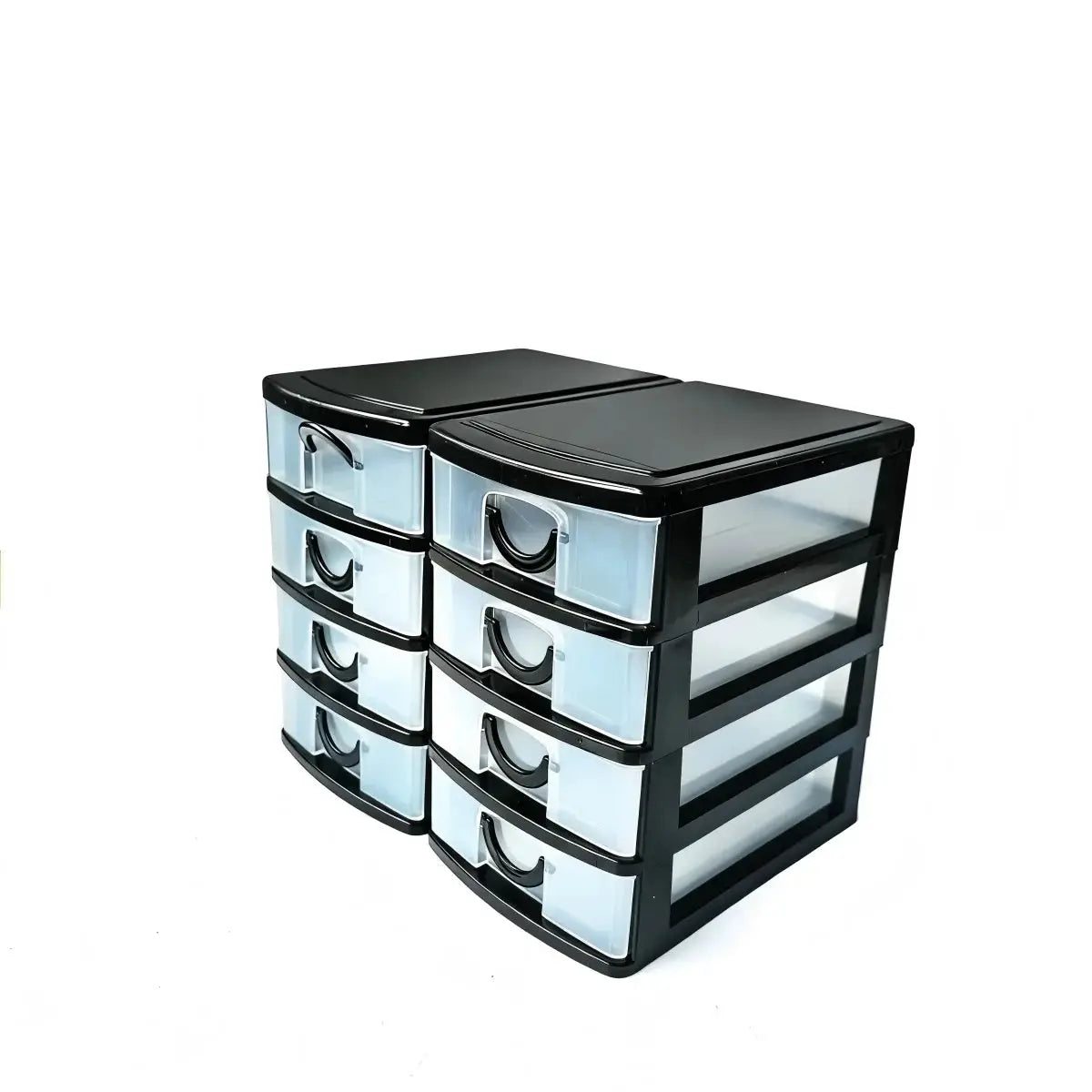 4 Layer Drawer Style Jewelry Storage Box With Rhinestone Embellishments Transparent Earring Organizer