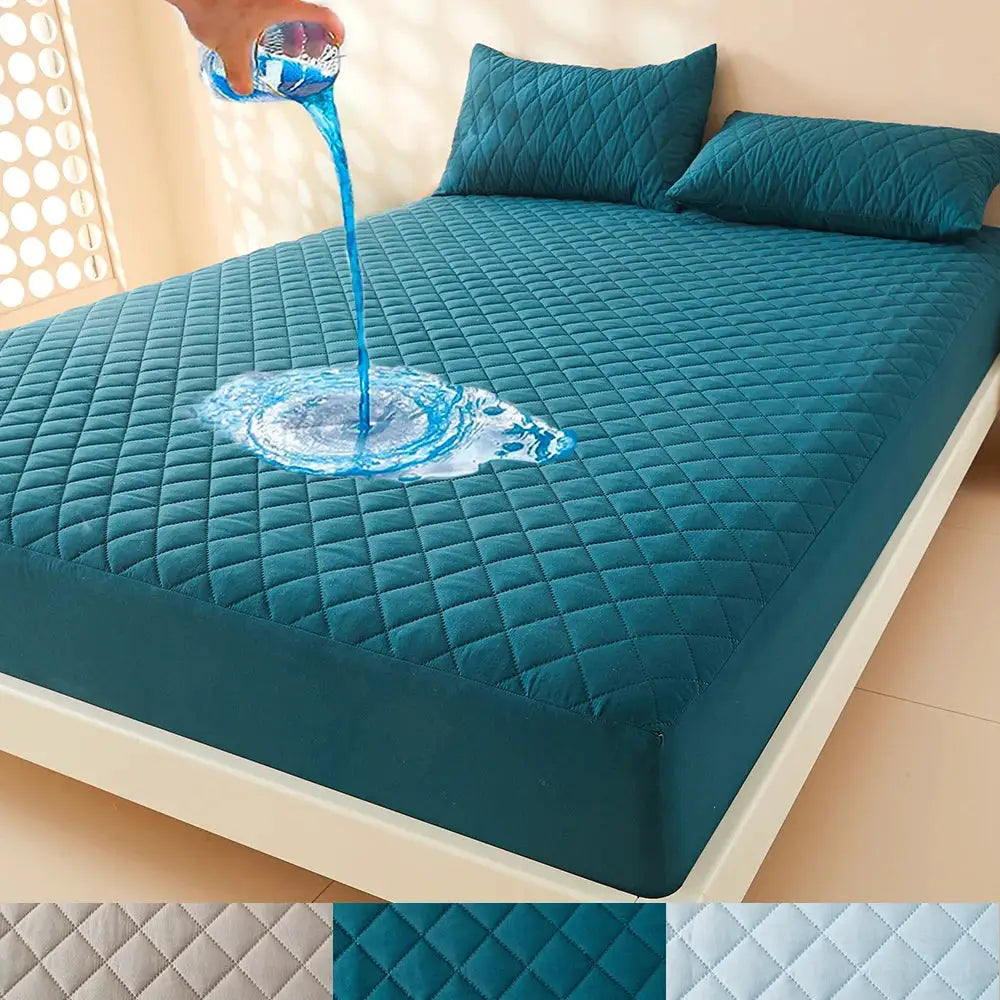 1pc 3D Air Fabric Thick Mattress Cover 100% Waterproof Mattress Protector Soft Breathable Fitted Bed Sheet
