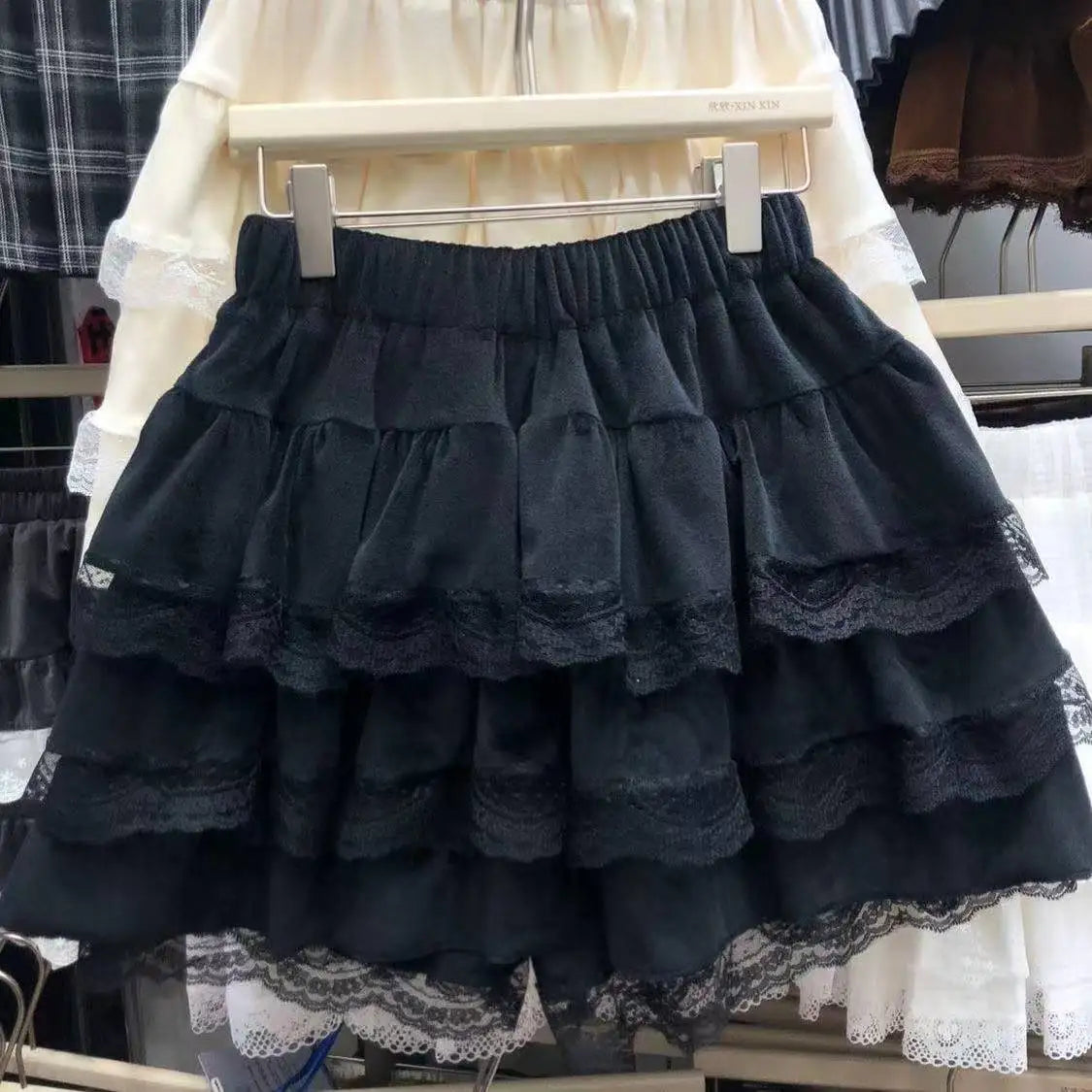 Tokyo Prep Co Y2K Ruffled Plaid Skirt With Punk Rock Subculture Vibe And Cute Preppy Twist