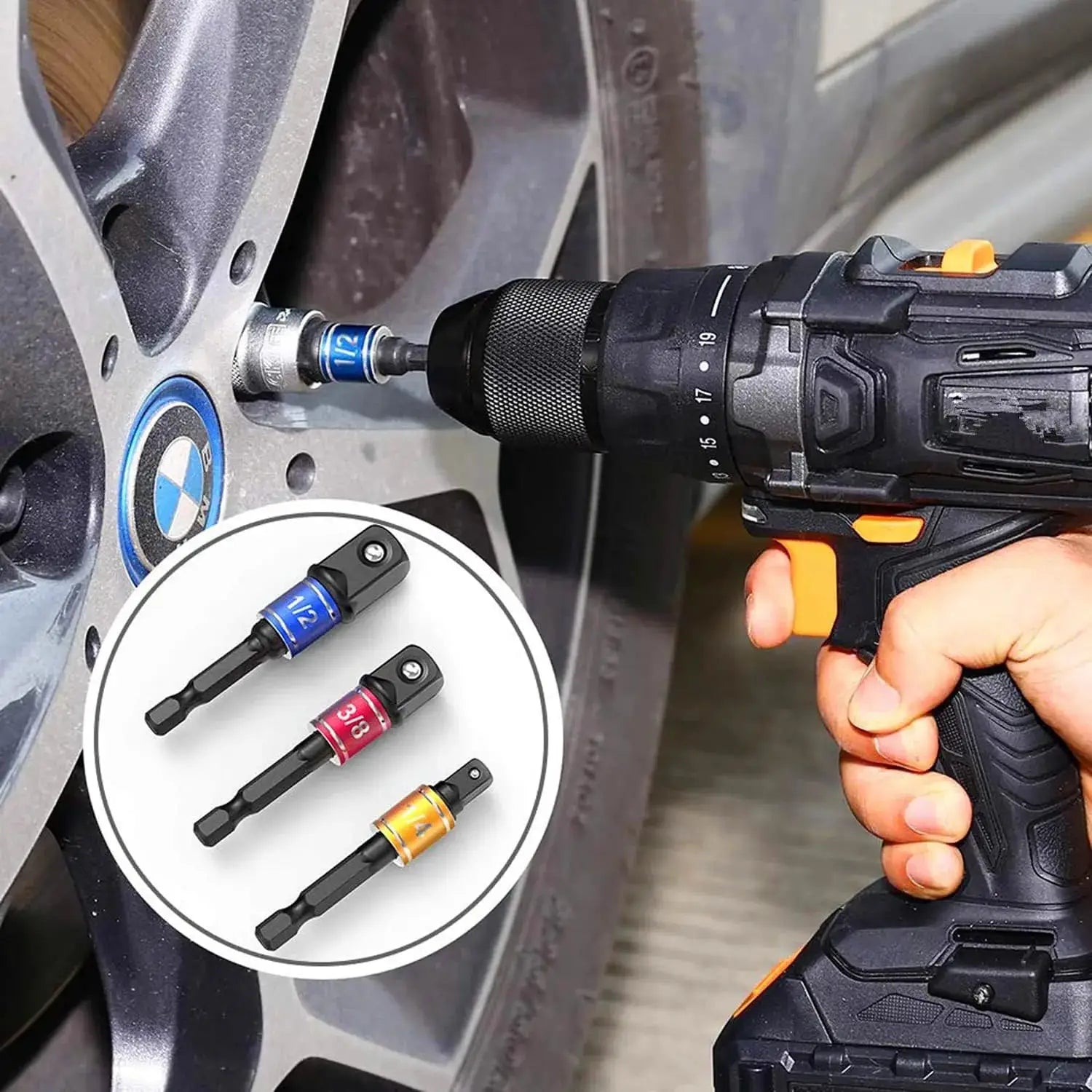 Impact Grade 105 Degree Angle Socket Adapter For Power Drills And Drivers Extension Set Screwdriver Holder