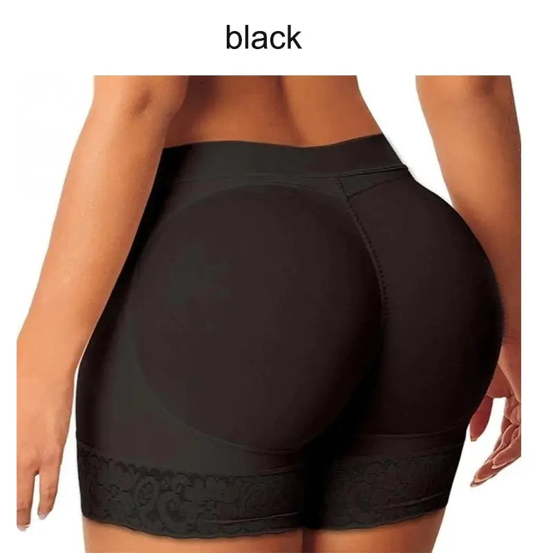 Suita Women Padded Seamless Hip Enhancer Panties With Removable Padding For Natural Lift And High Waist Tummy Control