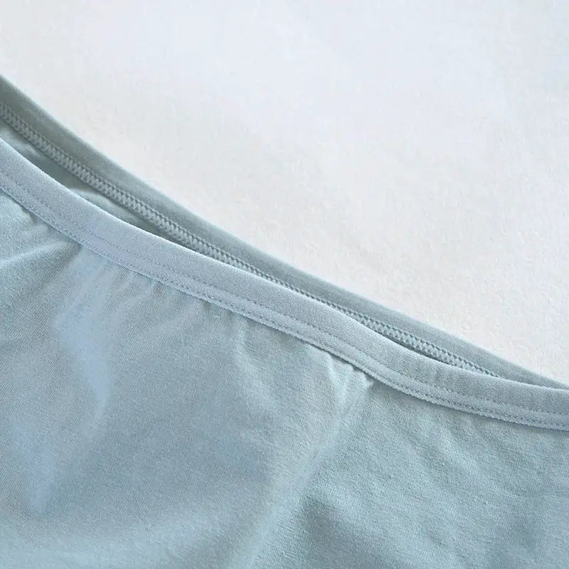 Simples Market 3-piece set of light blue seamless cotton panties, soft briefs for women
