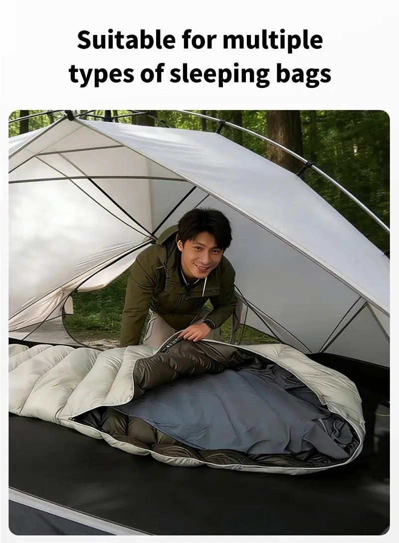 Simples Market outdoor sleeping bag liner, ultralight 128g, single envelope, beige exterior