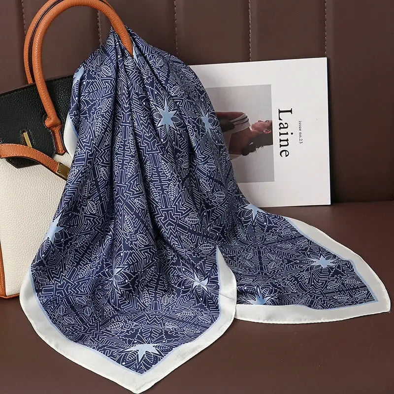 Luxe Silk Satin Square Scarf Silk Feel Finish Versatile Fashion Wrap For Shawl Hijab Neckerchief Hair Ribbon Headband