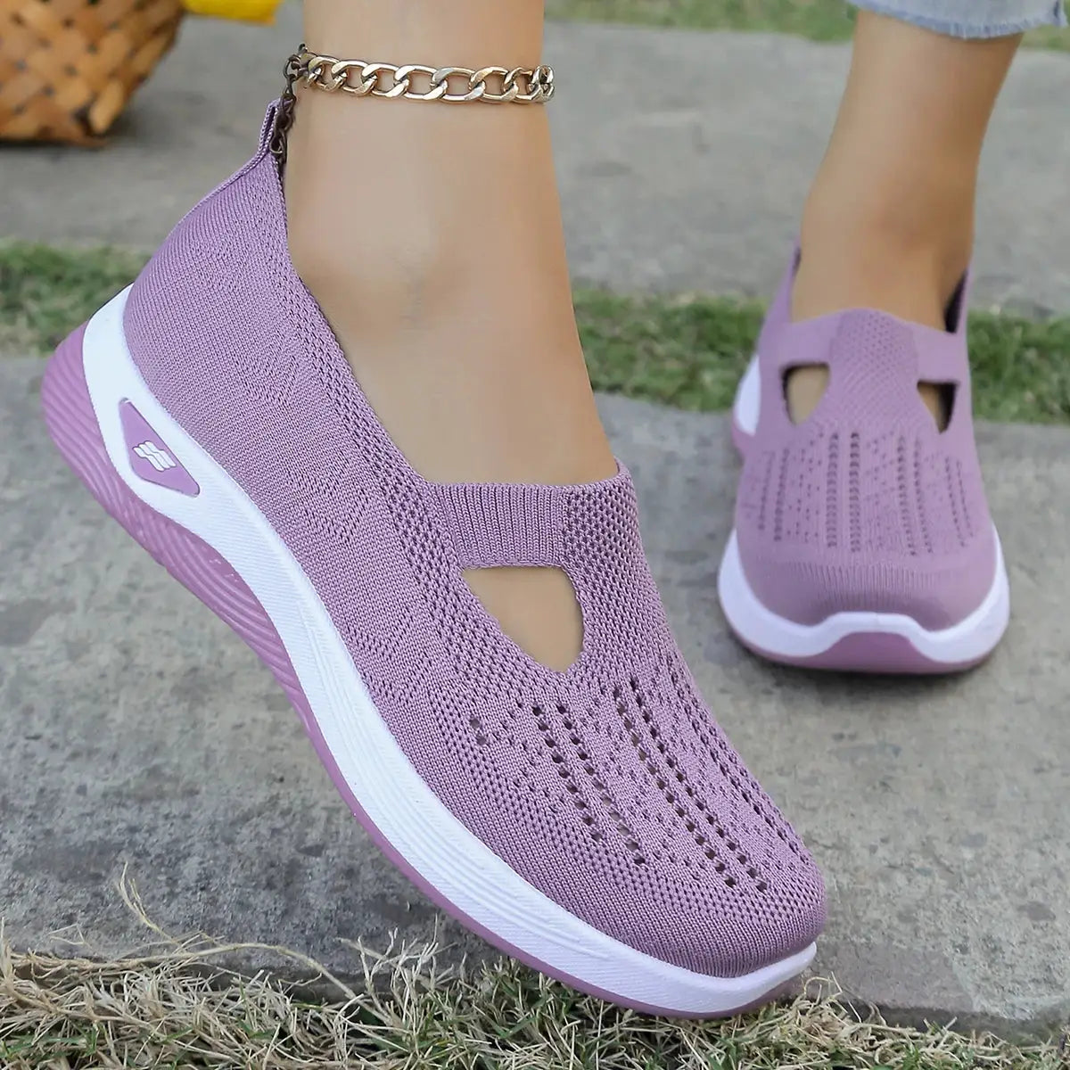 NovaStride Casual Slip On Womens Summer Shoes With Breathable Mesh Upper For All Day Comfort