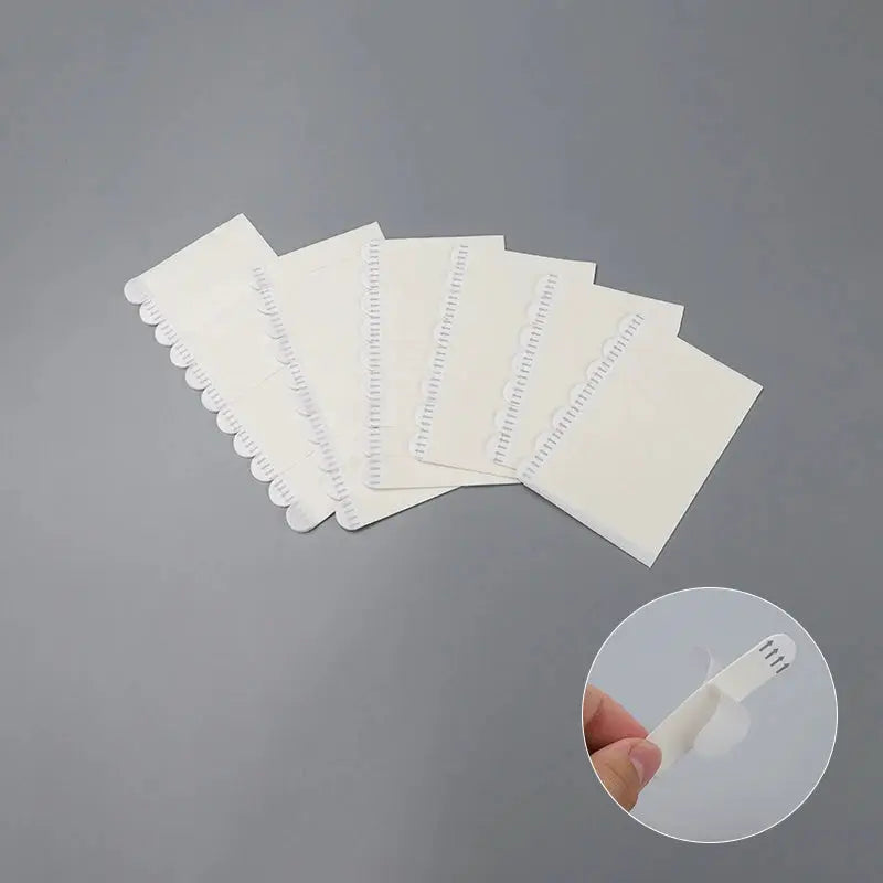 Simples Market punch-free frame tape strips, white self-adhesive mounting strips for hanging frames, assorted 8-pack