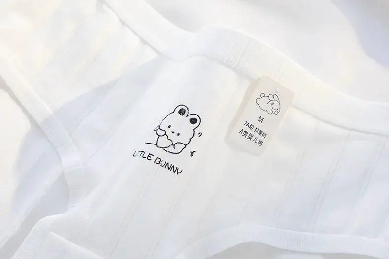 Panties SP&CITY white cotton seamless with a cute bunny logo