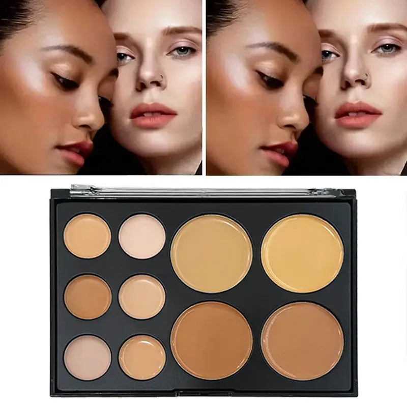 10 Colors Concealer Palette For Dark Circles Contouring And Tattoo Coverage Base Makeup Cream Lasting Matte Finish