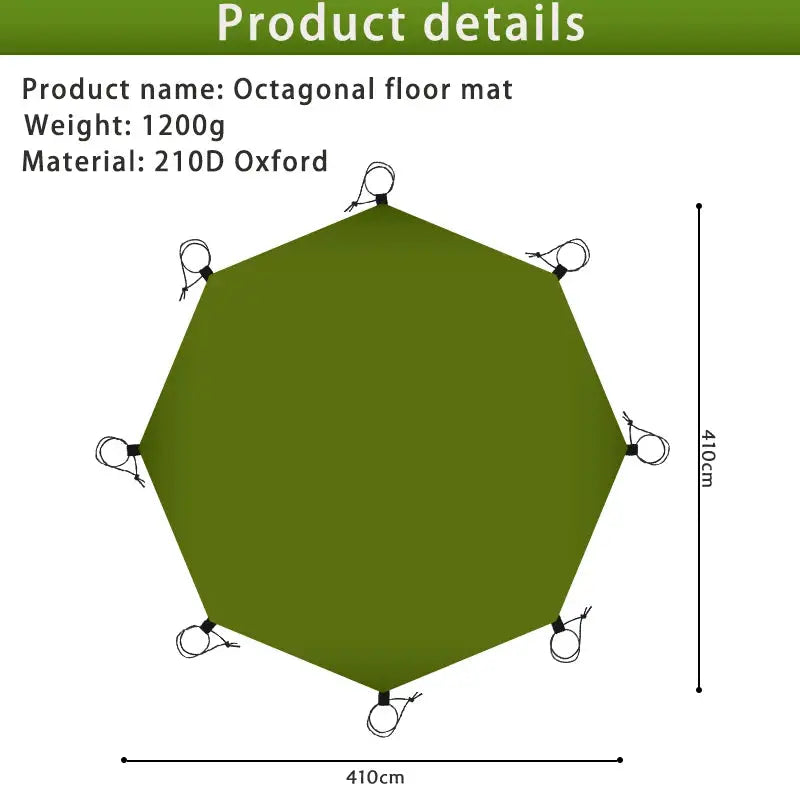 4x4 Waterproof Camping Groundsheet For Tent Footprint Picnic Mat And Hammock Shelter Durable 210D Oxford