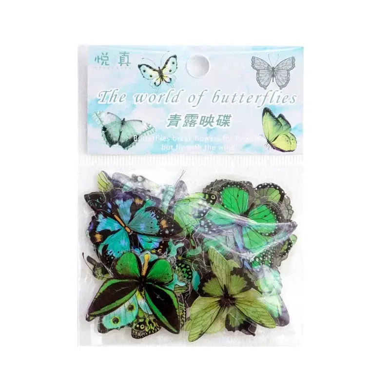 Journamm Butterfly Series 40 Pack PET Waterproof Stickers For Junk Journals Scrapbooks Collage And DIY Craft Aesthetics