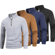 Simples Market men's zippered pullover turtleneck sweater in five colorways