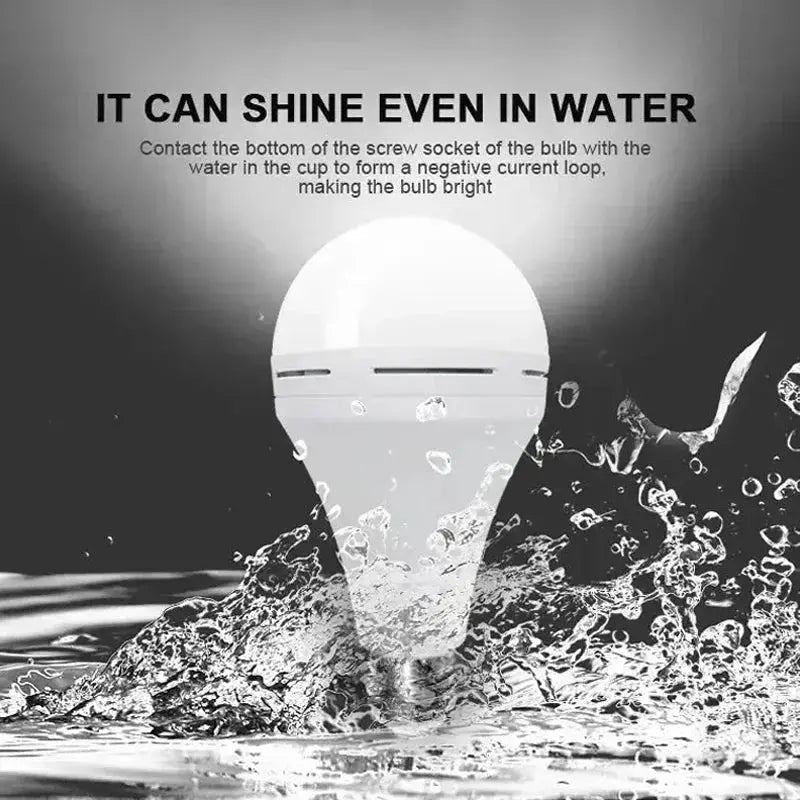 LED Rechargeable Light Bulb 7W 9W 12W 15W Emergency Portable Hanging Camping Lamp for Tent Home Power Outage Porch