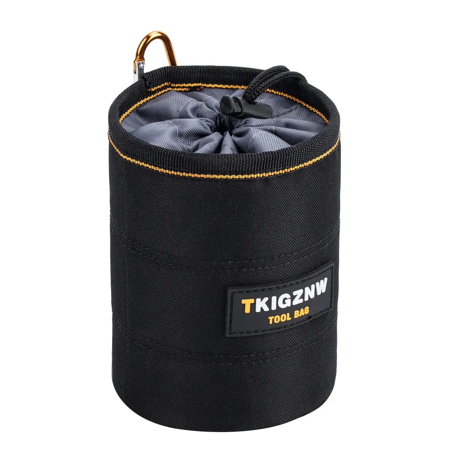 TKIGZNW tool pouch bag in black with belt clip for nails and screws