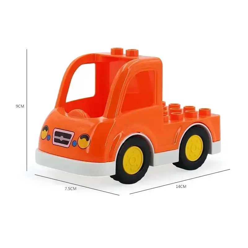 Big Building Blocks Accessories Compatible With Large Bricks Educational Toy Set For Kids Trucks Cars City Traffic
