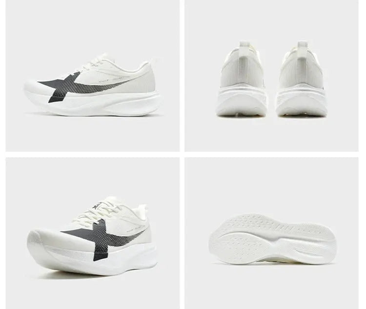 XTEP 2000km PRO men's white running shoes with black logo