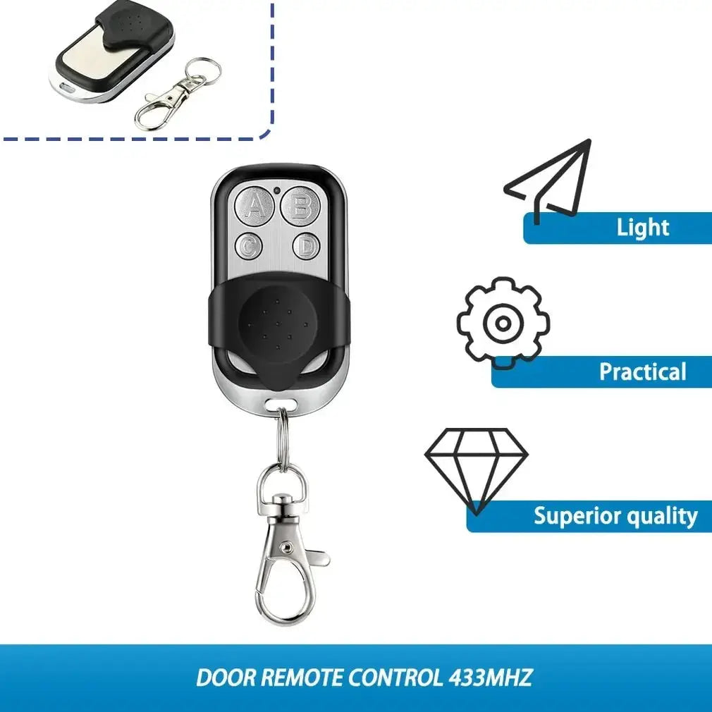 Garage door remote Simples Market, universal 433MHz, 4-button clone with keychain