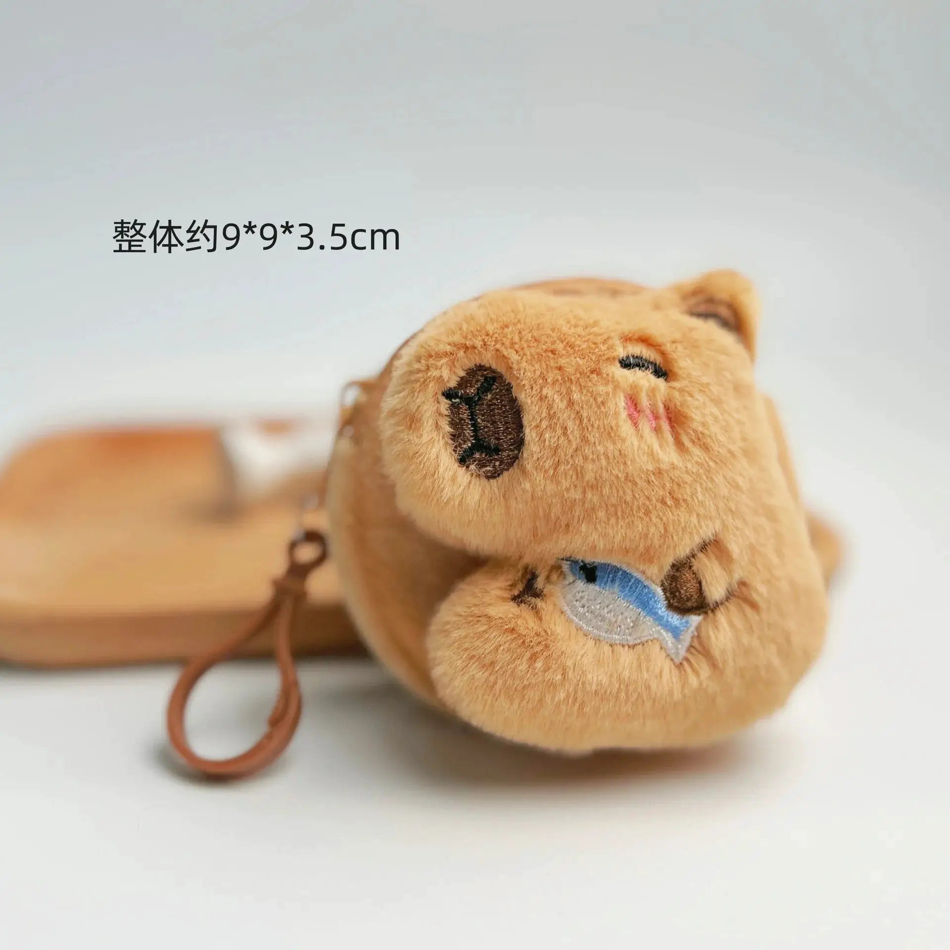 Capybara Change Bag Earphone Bag Plush Pendant Cute Cartoon Storage Case For Coins And Keys