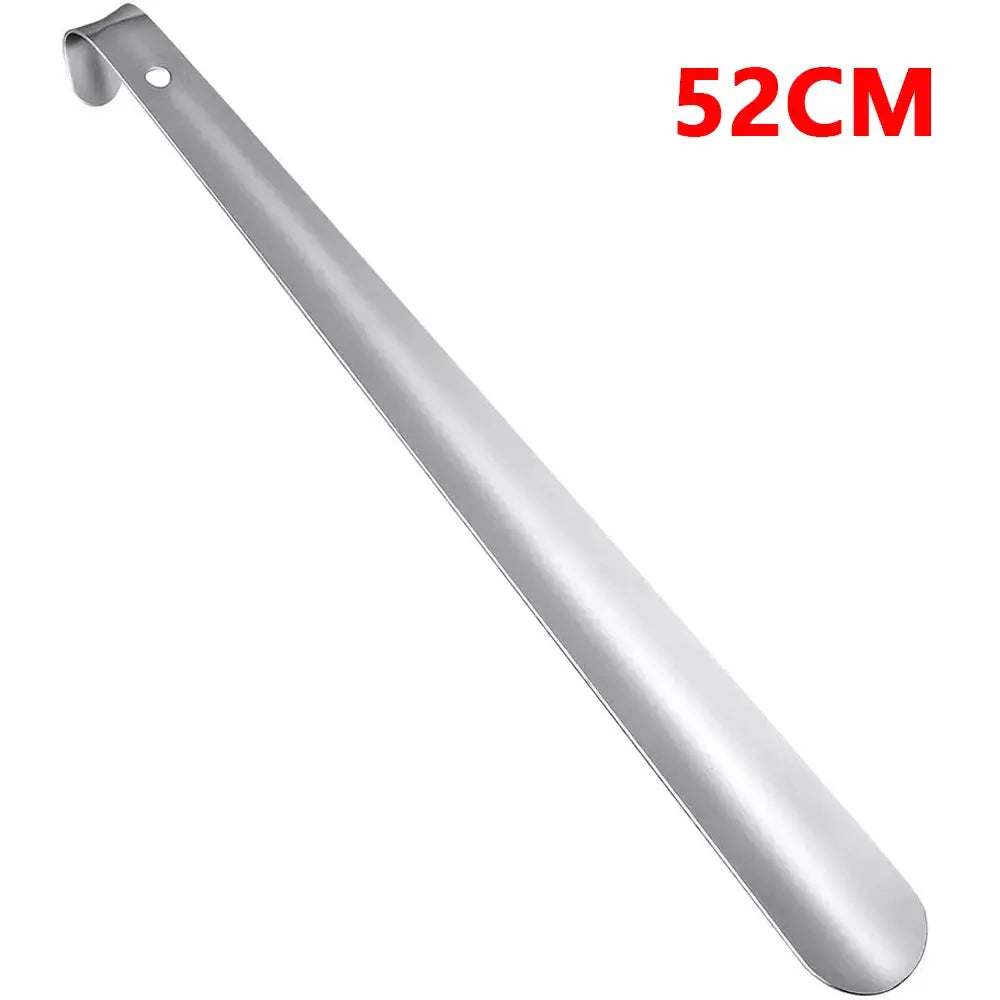 Professional stainless steel shoehorn, 52 cm long with hanging hole