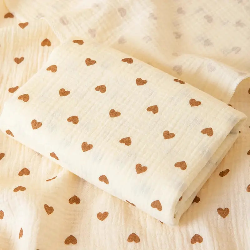 1 Piece Double Layered Baby Swaddle Blanket Soft Breathable With Cute Patterns For All Seasons