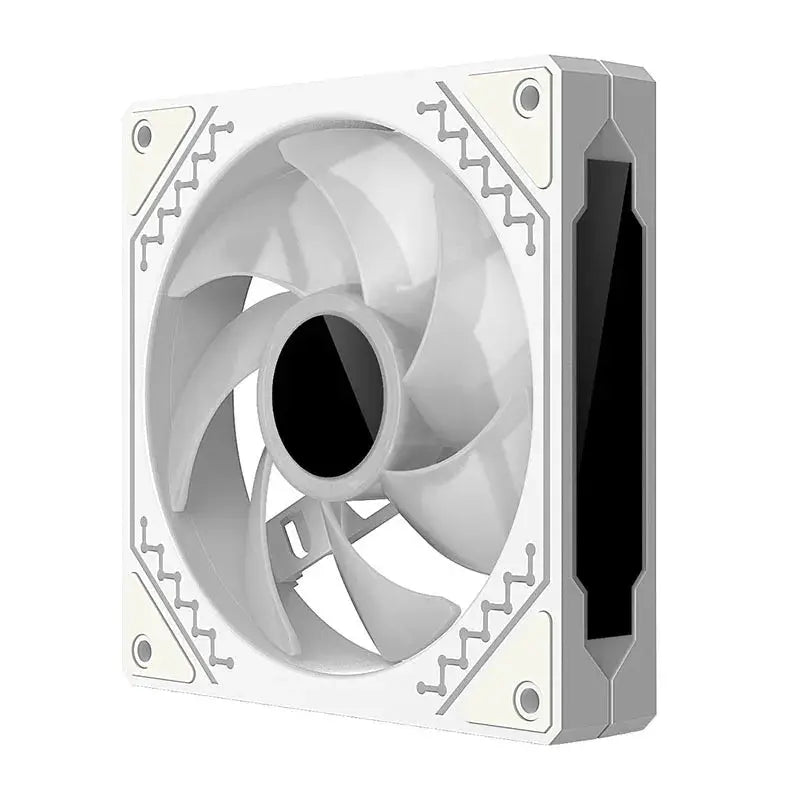 TEUCER Prism12025 120mm PC case fan with ARGB lighting, white frame