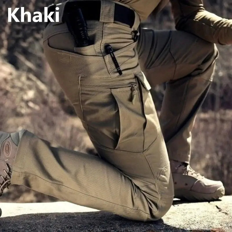 Mens Tactical Cargo Pants Plus Size 6XL Outdoor Waterproof Multi Pocket Hiking Fishing Trousers