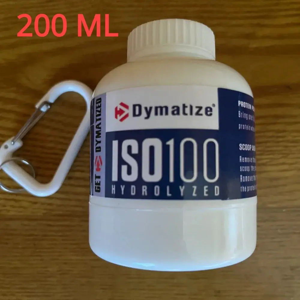 100ml 200ml Portable Mini Protein Powder Bottle With Keychain Funnel Medicine Box For Outdoor Sports