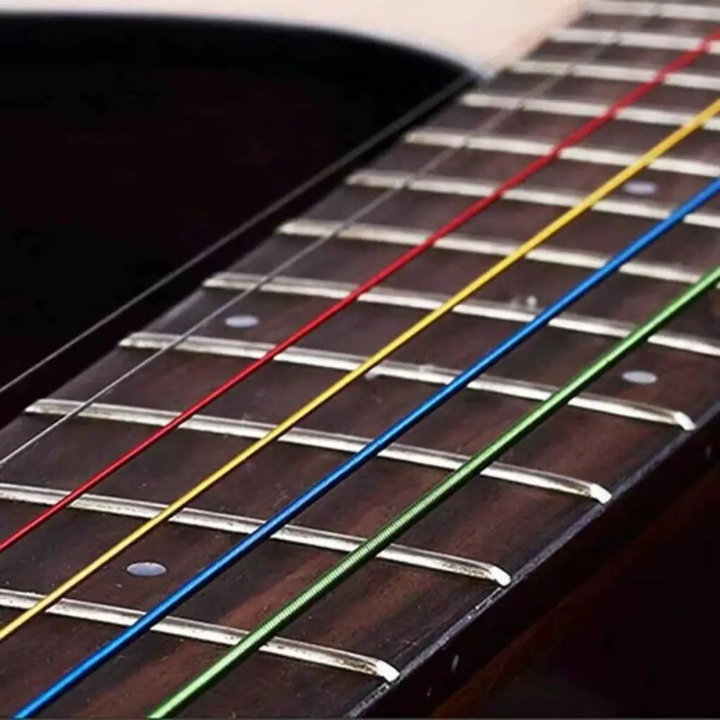 Miwayer 6 String Acoustic Guitar Strings Set In E A Rainbow Colors For Folk And Classical Guitars
