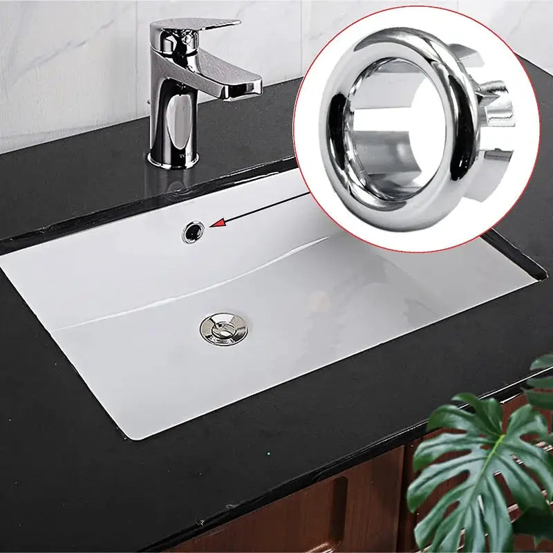 4-piece Simples Market plastic sink hole overflow covers set for kitchen and bathroom basins
