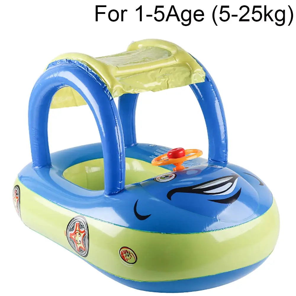 Car Shaped Toddler Pool Float For Kids Age 4 To 6 Bright Beach Toy Swim Ring Safe Durable
