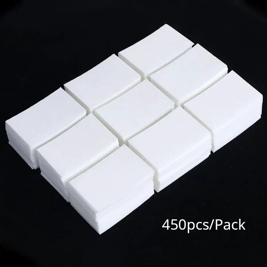 Simples Market lint-free nail polish remover wipes; white cotton pads, 450pcs pack