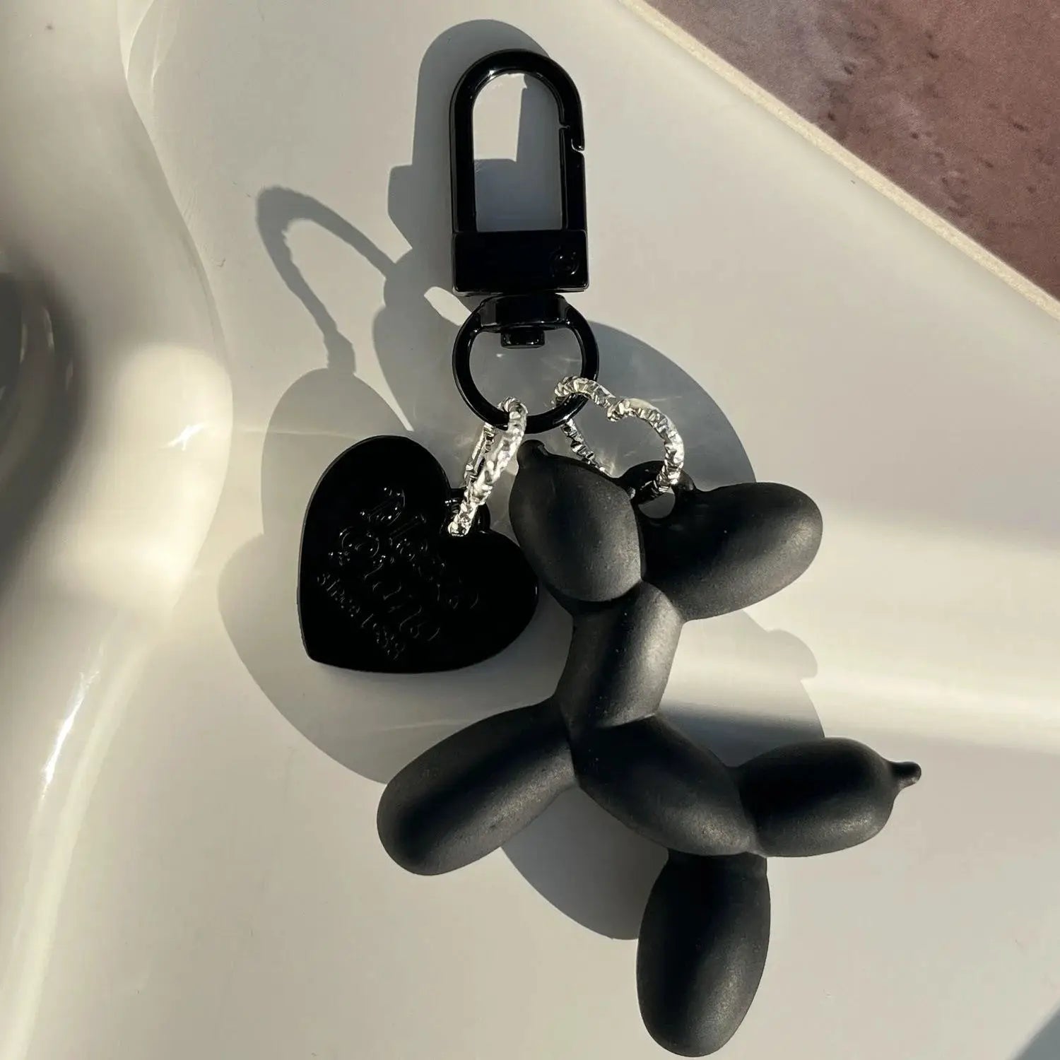 Jelly Balloon Dog Keychain Pendant Cute Cartoon Dog Accessory For Unisex Keys Gift Zinc Alloy Metal