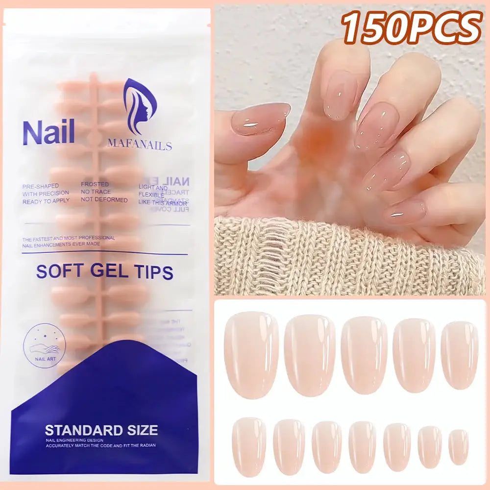 GlamToe Soft Gel Press On Toenails Full Coverage Short Square Pink French White Edge Easy Application