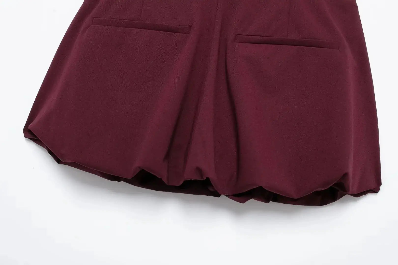 Casual Women Two Piece Set Lace Up Jacket Lantern Sleeve Mini Skirt