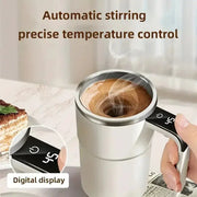 380ml Electric Coffee Self Mixing Mug IP67 Waterproof USB Charging Digital Display Automatic Magnetic Stirring Cup