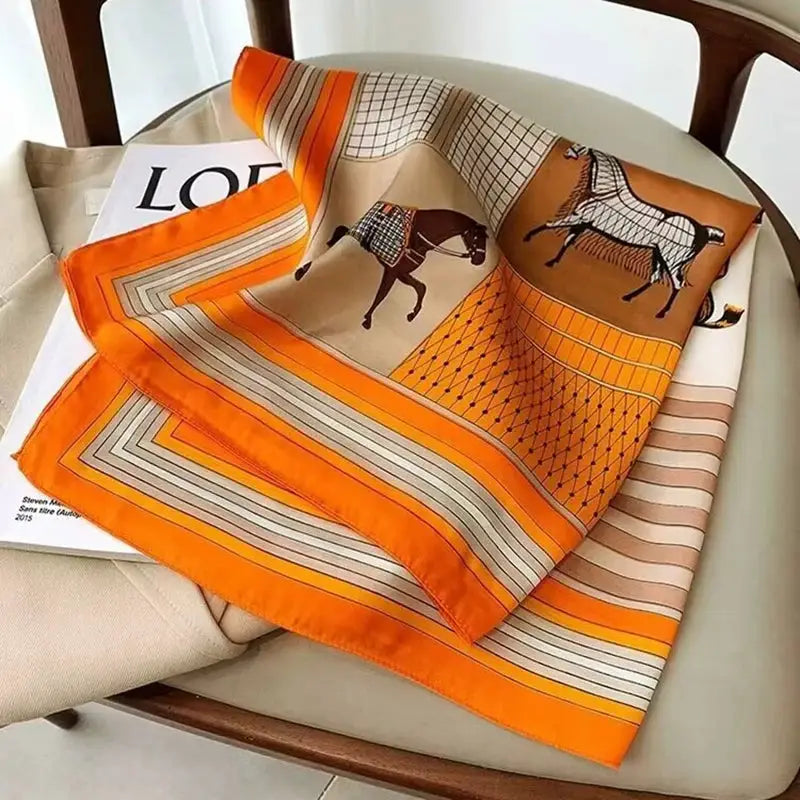 LuxeSilk Luxury Silk Shawl Square Scarf Versatile Satin Wrap For Neckerchief Hair Band Headband Bandana 70x70cm