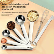 KitchenCraft Stainless Steel Measuring Spoon Set 4 6 7 8 Piece With Scale Durable Food Grade Kitchen Tools