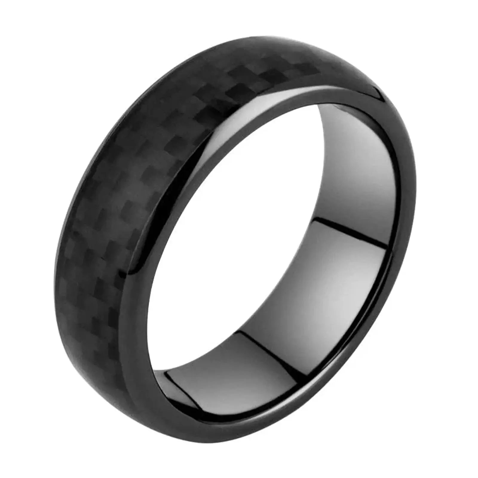 Inlay Blue Or Black Carbon Fiber 7mm Ceramic Finger Ring For Men And Women Gen2 Rewritable 13 56 MHz UID 1K S50 Smart Ring