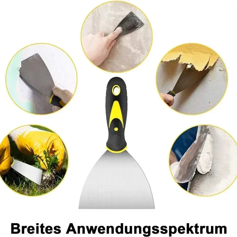 EdgeWorks Stainless Steel Putty Knife Set 2 3 4 5 Inch Durable Blades Ergonomic Handles Scraping and Spreading