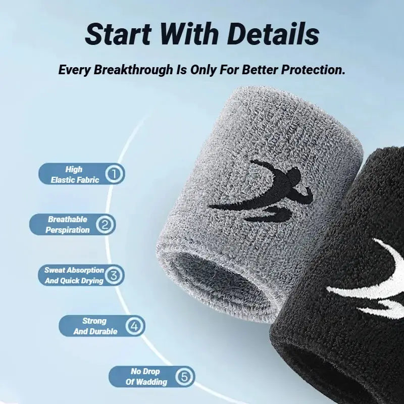 Fashion Sports Wristbands For Men And Women Breathable Sweat Absorbing For Running Basketball Fitness Tennis Badminton
