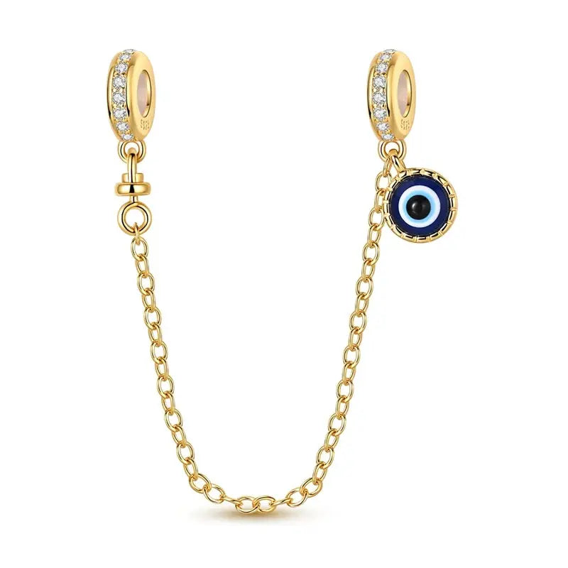 925 Sterling Silver Gold DIY Charms Beads Inlaid Zirconium Sun Leopard Pendants Fit Bracelet For DIY Jewelry Making