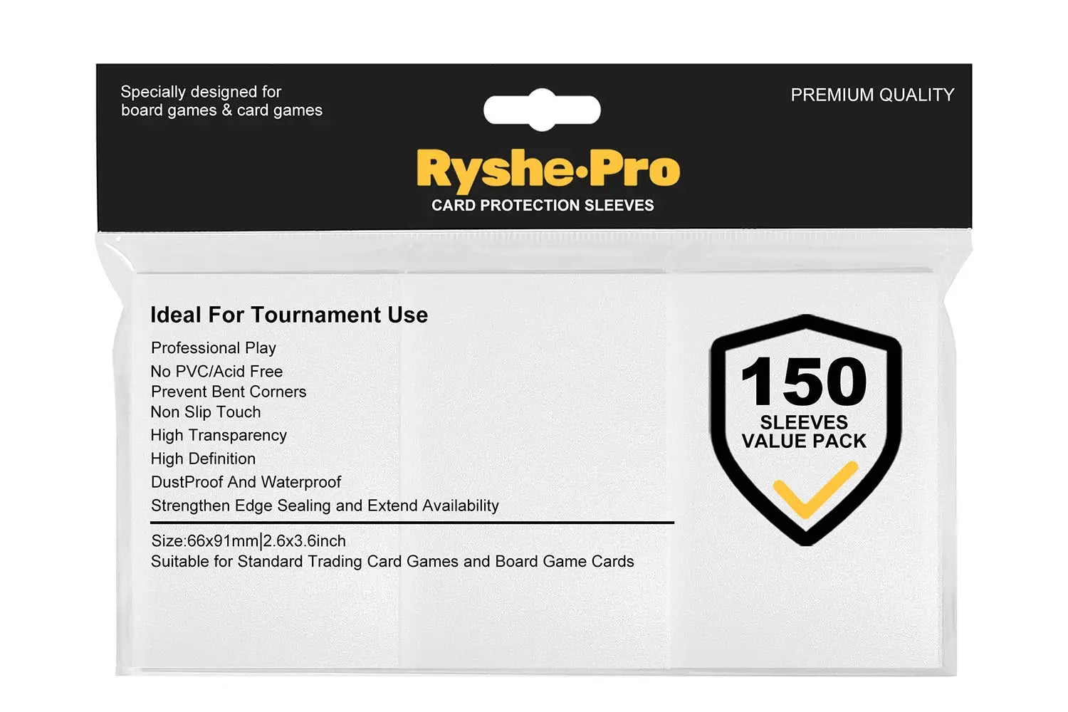 100 Pcs Matte 66x91mm Standard Size Card Sleeves For TCG Trading Cards Board Games Tarot Shield
