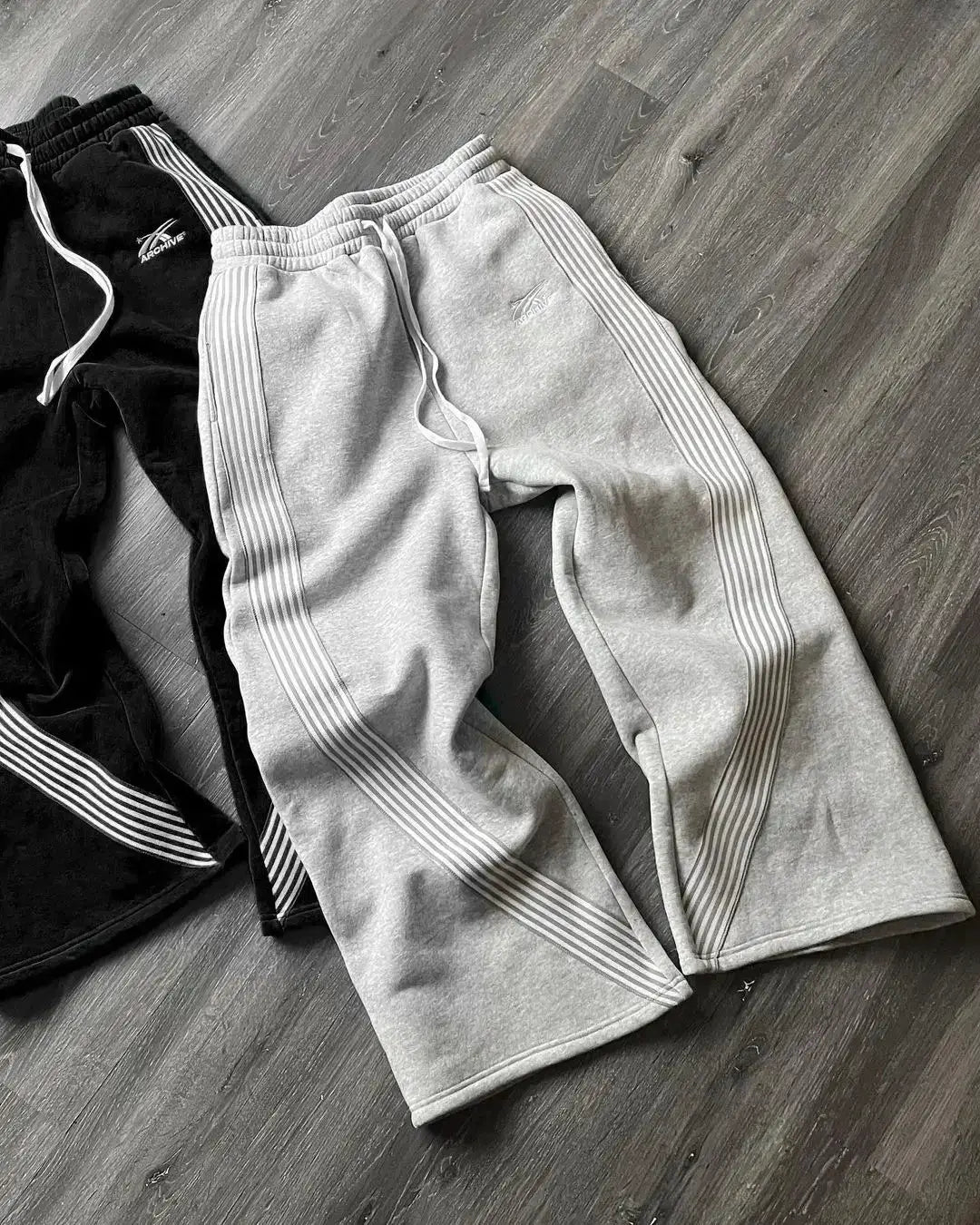 UrbanTactics Unisex Casual Grey Embroidered Trousers AllSeason Comfort For Versatile Smart Casual Wear