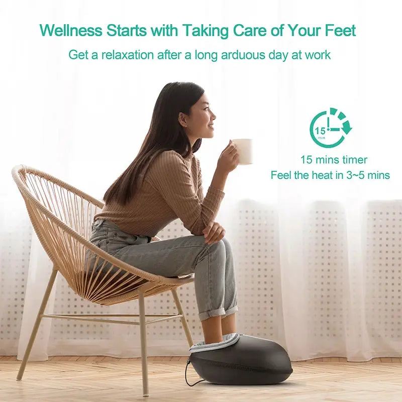Medcursor Shiatsu Foot Massager with Heat in dark gray, electric foot massage device