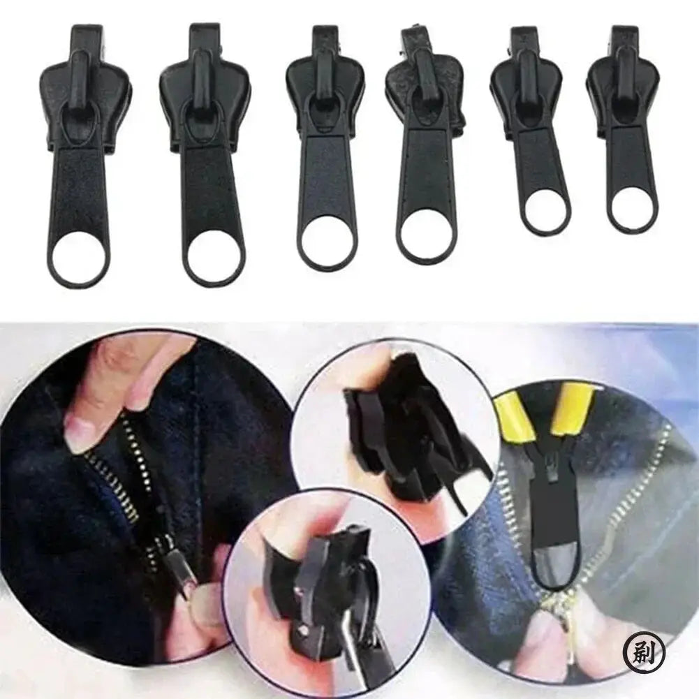 Universal 3 Size Zipper Repair Kit Instant Fix Replacement Zip Slider Teeth Rescue For Clothes Bags Accessories